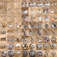 New 925 Silver, Lock, Dog Claw, Beads, Father Mother Son Heart Pendant Fit Original Bracelet DIY Accessories Exquisite Jewelry
