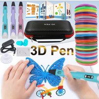 Kids 3D Printing Pen Set 3D Pen with LCD Display Power Adapter Storage Box 200M PLA Filament Children's Birthday Christmas Gift