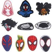 10Pcs Cartoon Spider man Spider Gwen Iron on Patches Superhero Applique for Jeans Clothing Embroidery Sewing Stickers
