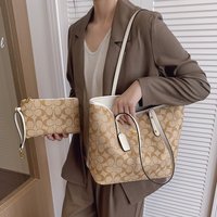 Luxury Designer Women's Shoulder Bag Large Capacity Practical Daily Handbag With Pockets Resistant Brand Letter Casual Shopper