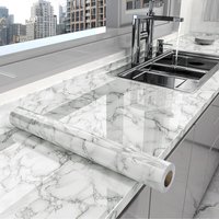 PVC Thickened Waterproof And Oil-proof Marble Wallpaper Self-adhesive Sticker Bathroom Cabinet Cooktop Desktop Decorative Film