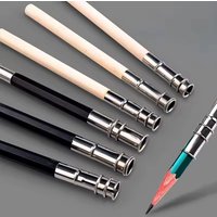 1/3/5pcs Dual-Headed Art Write Tool Adjustable Pencil Extension Stationery Practical Exquisite Portable For Sketch School Office