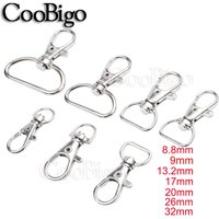 10pcs Swivel Key Holder Keyring Keychain Keyfob Lobster Clasp Carabiner Clips Snap Hook Buckle Bag Strap Jewelry DIY Craft Metal
