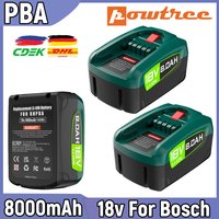 8000mAh For Bosch PBA Rechargeable Battery 18V For Bosch Power Tools AL1880CV AL1810CV AL18815CV AL1830CV Replacement Battery