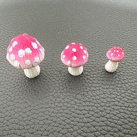 10PCS Mini Resin Mushroom Figurines For Moss Micro Landscape Fairy Garde Home Decoration