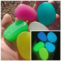 AliExpress NONE 10pcs Decoration 4.5cm Luminous Pebbles Glow in Dark Garden Decoration Luminous Stone Gravel Big Big Stone Garden