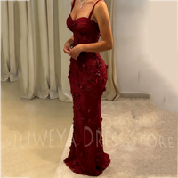 Classy Sweetheart Spaghetti Straps Evening Dress For Women Floor Length Sleeveless Exquisite Appliques Celebration Party Gown