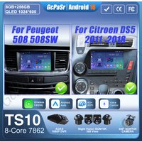 Radio samochodowe z nawigacją GPS Android Auto Display Carplay Video bez 2din DVD do Peugeot 508 508SW i Citroen DS 5 DS5 508 2011-2018