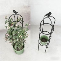 Rust-Resistant Plastic Coated Climbing Trellis 70.8 Inch Gardening Tool for Indoor And Outdoor Potted Plant Support