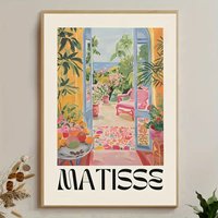 1PC Matisse Exhibition Posters Art Canvas Painting Retro Artwork Wall Art for Home Dorm Bedroom Dining Room Decoration Frameless