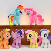 New 30cm My Little Pony Plush Toys Twilight Sparkle Pinkie Pie Rarity Fluttershy Applejack Rainbow Dash Stuffed Doll Kid Gift