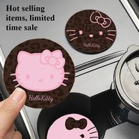 Hello Kitty Car Coaster Cartoon Cute Creative Insulation Mat Coffee Mat Fashionable and Exquisite Personalized Water Coaster