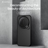For Xiaomi Mi 17 Ultra 5G case Carbo Prop Fiber Magnetic Adapt Lens Translucent Black Camera Cover Protection Back Cover