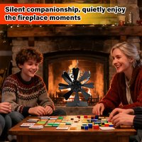 NEW 8-Blade Heat Powered Stove Fan for Wood Log Burner Fireplace Quiet Environmental Fan Heater Tool Efficient Heat Distribution