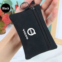 Suede Portable Car Key Bag Zipper Wallet Card Coins Pouchs For Volvo XC60 XC40 XC90 S90 V60 S60 V90 C40 Polestar 1 Polestar 2