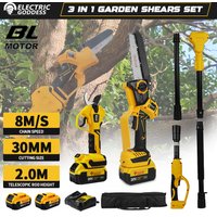 Brushless Telescoping Pole Electric Chainsaw 3in1 High Scalable Pruner Shear Scissors Garden Tool For Dewalt 20V Battery Pin