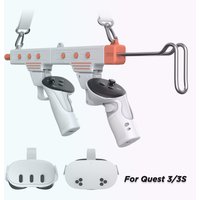 Upgraded VR Accessories Shooting Game Rifle Gun Stock For Meta Quest 3 & 3S Controller Handles Gift For Christmas/Birthday etc.
