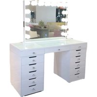 Makeup Mirror Vanity Table with Drawers Modern Bedroom Vanity Dressing Table With Mirror for Salon