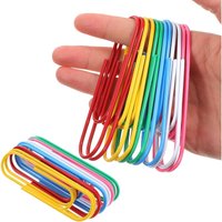 Large Paper Clips 6 Colors Rust-Proof Metal Fixed Color Big Cute Clip Paper Clips for Office Supplies and Stationery 30PCS