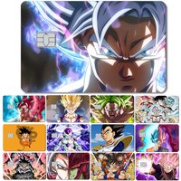 Anime Dragons Balls Goku Frieza Credit Card Skin Matte 2.5D HD Stickers Decal Card Film Skin Small Chip Waterproof Sticker Gifts