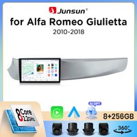 Junsun Bezprzewodowe Radio Samochodowe CarPlay Android Auto do Alfa Romeo Giulietta (940) 2010-2020 z Wbudowanym Wentylatorem Chłodzącym, Nawigacja GPS Android, Odtwarzacz Multimedialny, WiFi, DSP,