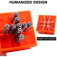 *ABKM 37 Pcs Number and Letter Metal Stamp Set, 6MM (1/4 Inch) Metal Punch Stamp Kit DIY Arts and Crafts Supplies