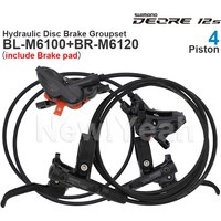 SHIMANO DEORE M6100 M6120 Hydraulic Disc Brake - 4 Piston with BL-M6100 Brake Lever and BR-M6120 Brake Caliper Original Parts