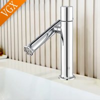 VGX Bathroom Faucets Stainless Steel 304 Brushed Gold Basin Mixer Sink Faucet Gourmet Washbasin Tapware Hot Cold Water Tap Grey