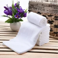 5PCSWhite Soft Microfiber Fabric Face Towel Hotel Bath Towel Wash Cloths Hand Towels Portable Multifunctional Cleaning Towel