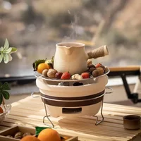 Small Carbon Fire Charcoal Stove, Ancient Cooking Tea Set, Outdoor and Indoor