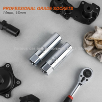 Car Spark Plug Socket Wrench Adapter 14 16mm Install Replace Repair Kit Torque Magnetic Remove Removal Gap Tool