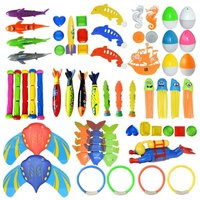 Summer Kids Diving Swimming Pool Throwing Toys Shark Fish Rocket Pool Toy Water Fun Pool Games Swim Summer Water Toys for Kids