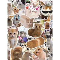 AliExpress Charile 10/50/100/200pcs Cute Animal Cat Stickers Kawaii Girls Kids Funny Kitten MEME Graffiti Decal Toy Waterproof DIY Phone Case Bike