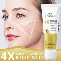 Kojic Acid Face Cream Lotion Glutathione Vitamin C Deep Hydrating Nourishing Moisturizer Evens Out Skin Tone For Day & Night Use