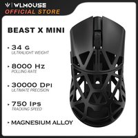 WLMOUSE Beast X Mini Pro 34g Ultra-Light Magnesium Gaming Mouse – Omron Optical Switch, Lightweight Esports Mouse