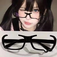 Anime Y2K Teardrop Glasses Cosplay Square Eye Glasses Women's Retro Harajuku Eyewears