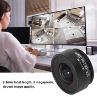 IP Camera Lens 2.1mm 3MP CS Mount Lens Wide Angle CCTV Camera Lens Aluminum Alloy for Home Security Cameras Security Camera Lens