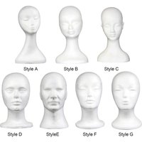 Foam Mannequin Head Wig Display Head Sturdy Durable Foam Mannequin Wig Stand for Home Salon Display Hair Hats Hairpieces