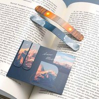 2 Stück magnetische Lesezeichen mit Landschaftsmotiv, Magnet-Seitenmarkierungen, magnetischer Seitenclip für Studenten, Lehrer, lustiges Lesezeichen z
