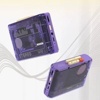 Cassette Player Portable Player Retro Single Player Transparent Dual Channel Stereo Sound Gift Vintage 2D Pers0nal with Earphone