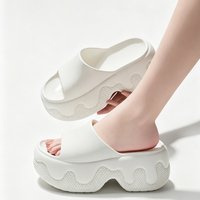 Chunky Heels Thick Sole Platform Eva Slippers for Women Summer Ice Cream Wedges Beach Anti Slip Slippers Plus Size 35-40 Sandals