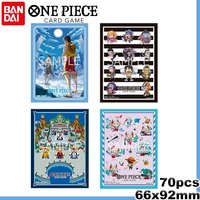 2026 New Bandai Official One Piece TCG Card Sleeves 70pcs Luffy & Ace Admirals Yamato Impel Down Anime Card Protector Gift Toy