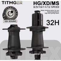 TITMGER noisy cube pro7 32-hole mtb hub boost cube rear hub 12x148 HG XD micro spline 6 pawl For Shimano Sram mtb bicycle hub