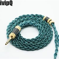 ivipQ-340 Four-core Headphone Upgrade Cable, with 4.4MM and 3.5MM interfaces, MMCX 2-pin 0.78MM, suitable for AKG, IE900, IEM