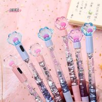 Crystal Black Ink Office Supplies School Suppleis Writing Tool Signing Pen Quicksand Pen Glitter Lights Pen Luminous Gel Pen