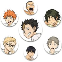 Anime Haikyuu!! Soft Button Pin Creative Brooch Figures Kageyama Tobio Hinata Shouyou Tsukishima Kei Sugawara Koushi Badge