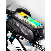 AliExpress NONE Bicycle Bag For Phone Cycling Top Front Tube Frame Bag Waterproof Case Storage Touch Screen MTB Tube Hard Shell Front Beam Bag