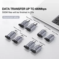 Type C Adapter USB C To Micro To Mini USB Female Converters For iPhone 15 14 Xiaomi Samsung For Lightning Male Charger Adapter