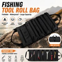 Canvas Portable Toolkit Large Storage Fishing tool storage and folding bag Oxford Cloth Storage Tool Storage Bag Outdoor Supplie