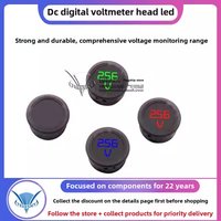 DC 4-100V LED Digital Display Circular Two-wire Voltmeter DC Digital Voltmeter Head Display Reverse Connection Protection Tools